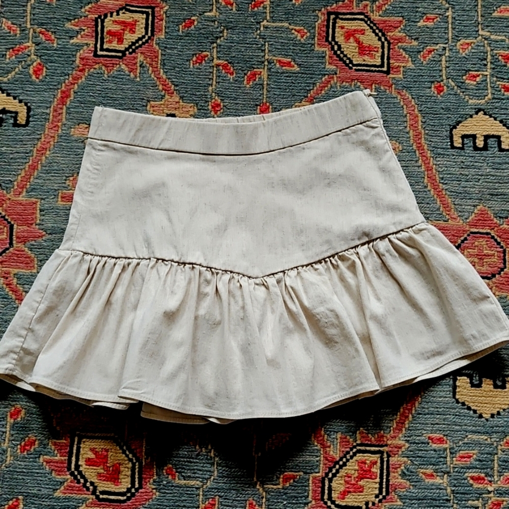 Zara Mini Skort Cream Size XS